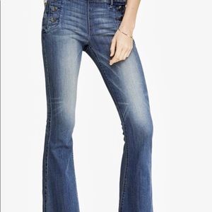 Express Sailor Style Flare Bottom Jeans